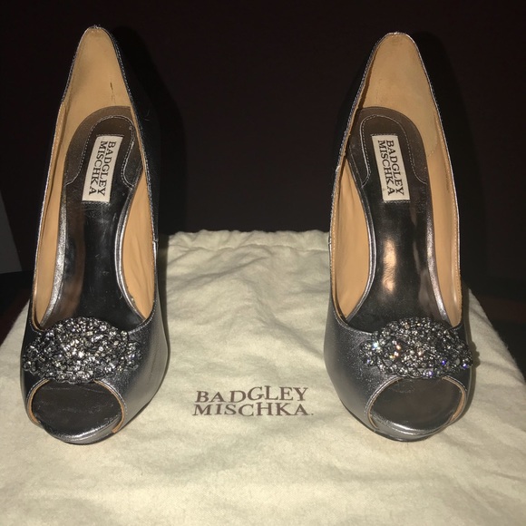 Badgley Mischka Shoes - Badgley‎ Mischka peep toe embellished heels